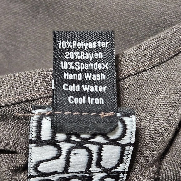 Clara Sun Woo Open Front Cardigan Sz S Drape Front Pockets Dark‎ Taupe USA Made - Picture 7 of 7